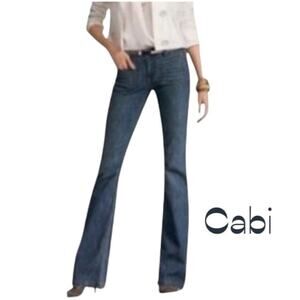 CAbi Low Rise Medium Wash Bootcut Boho Hippie Festival Jean NWOT Size 6